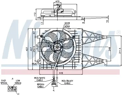 NISSENS 85249 Fan Radyatoru 1J0121207L