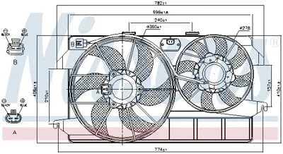 NISSENS 85263 Fan Radyatoru 7T168C607NB