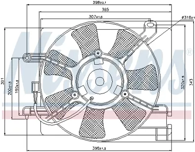 NISSENS 85347 Fan Radyatoru 96314166