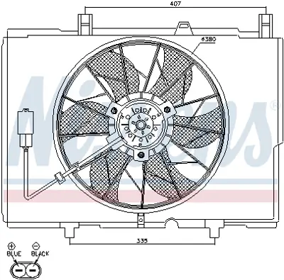 NISSENS 85489 Radyator Fanı (Komple) C-Class W202 93>00 S202 96>01 A2025053555