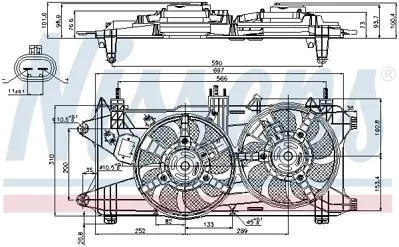 NISSENS 85689  Fan Motoru Cıftlı Fıat Doblo 1,3 / 1,9jtd 05> 51755591