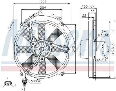NISSENS 85702 Fan Motoru Sag (Klıma) W202 93>00 S202 96>01 C208 98>02 A208 98>02 W210 95>00 S210 96>00 A0015001393