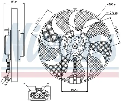 NISSENS 85715 Fan Radyatoru 1J0959455P