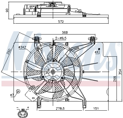 NISSENS 85768 Fan Radyatoru G1B18C607AB