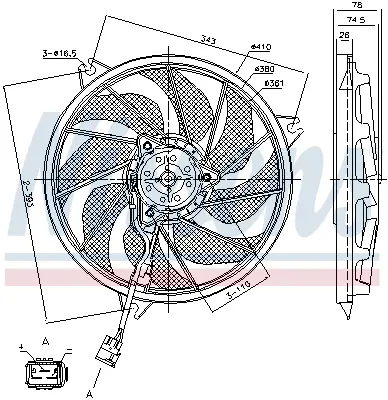 NISSENS 85787 Fan Radyatoru 125487