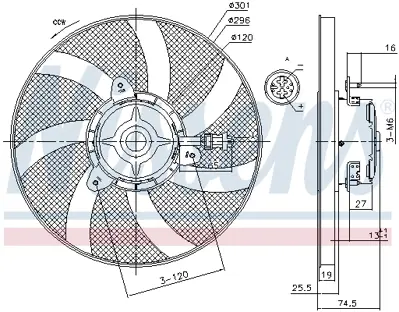 NISSENS 85800 Fan Radyatoru 6K0959455D