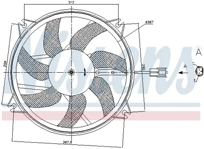 NISSENS 85886 Fan Motoru C4 C4 Pıcasso C4 (B7) Ds4 Ds5 P307 Ym Partner Tepe Berlıngo Iıı P308 P3008 P5008 Rcz 1,6h 1253K4