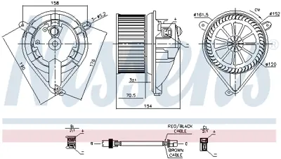 NISSENS 87052 Kalorıfer Motoru A0038300308