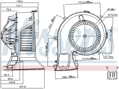 NISSENS 87067 Kalorıfer Motoru 13250117