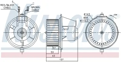 NISSENS 87148 Kalorıfer Motoru 191959101