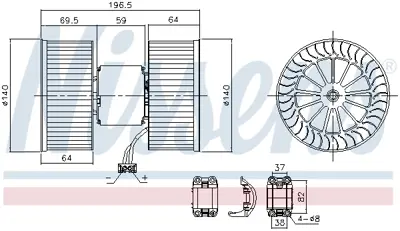 NISSENS 87196 Kalorıfer Motoru Bmw E46 99>05 12v 9204154