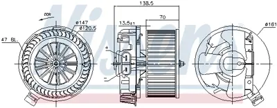 NISSENS 87214 Fan Kalorıfer Motoru Clıo Iıı 1,2 / 1,6 06> 7701062226