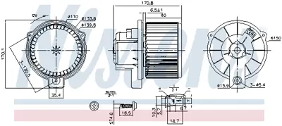NISSENS 87709 Kalorıfer Motoru 