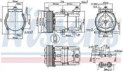 NISSENS 890081 Klıma Kompresoru Transıt V184 01>06 V347 06>07 2,4tdcı YC1H19D629AC