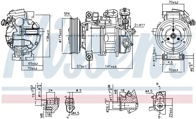 NISSENS 890246 Klıma Kompresoru X156 15> W176 12>18 W246 11>18 C117 13>19 Sprınter 907 910 18> A0038304460