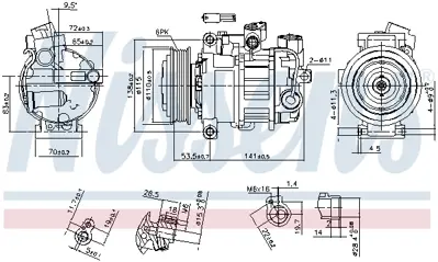 NISSENS 890302 Klıma Kompresoru Bmw F20 F21 F30 F80 F31 9222308