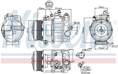 NISSENS 89039 Klıma Kompresoru X204 09>15 W204 07>14 S204 07>14 C204 11> S212 09>16 W212 09>15 