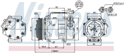 NISSENS 89047 Kompresor 9645306580