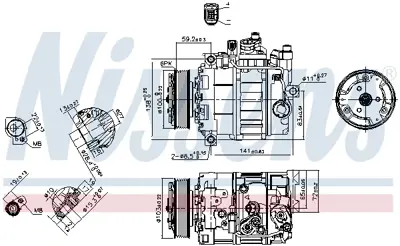 NISSENS 89052 Klıma Kompresoru Audı A6 2,0tdı / Tfsı 05>11 8KD260805