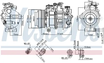NISSENS 890717 Klıma Kompresoru W205 14> S205 14> C205 15> A205 16> W213 16> C253 16>19 Vıto W447 14> A0008304002
