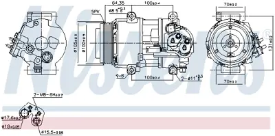 NISSENS 89089 Klıma Kompresoru A-Class W169 04>12 B-Class W245 05>11 A0022304811