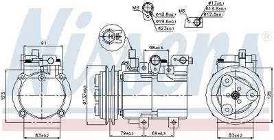 NISSENS 89282 Kompresor A5W00001B