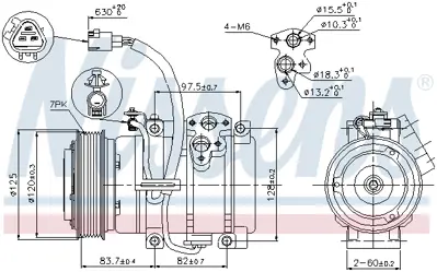 NISSENS 89376 Kompresor MR500877