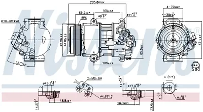NISSENS 89479 Klıma Kompresoru A-Class W169 04>12 B-Class W245 05>11 A0022304711