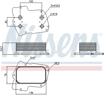 NISSENS 90811 Motor Yag Sogutucu Chrysler Grand Voyager V 07> K68035488AA