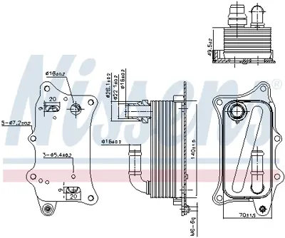 NISSENS 90918 Yag Sogutucu 6E117021M