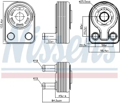 NISSENS 90971 Yag Sogutucu Ust Radyator Fıesta 1.0 Ecoboost 13> Focus Iıı 11>17 1.0 Ecoboost CM5G6B856FA