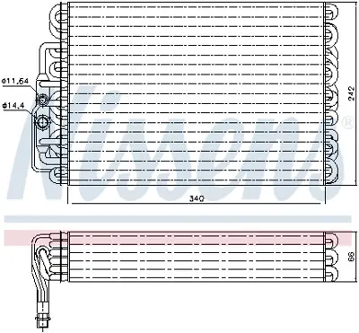 NISSENS 92063 Evaporator C-Class W202 93>00 Clk-Class C208 97>02 A2028300758