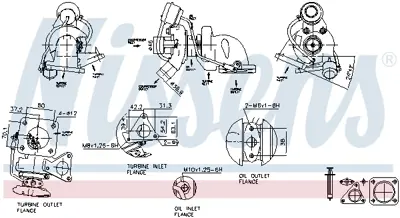 NISSENS 93075 Turbo Sarj Transıt V347  85 / 110 / 110ps 2.2 Tdcı 08>11 O .Ceker 49S3105313 6C1Q6K682CE