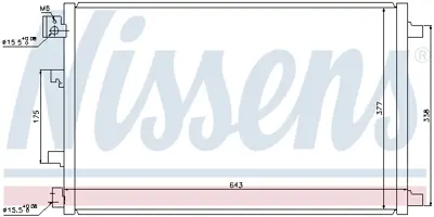 NISSENS 940038 Klıma Radyatoru 92100JD00A