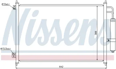 NISSENS 940121 Klıma Radyatoru 92100JG000