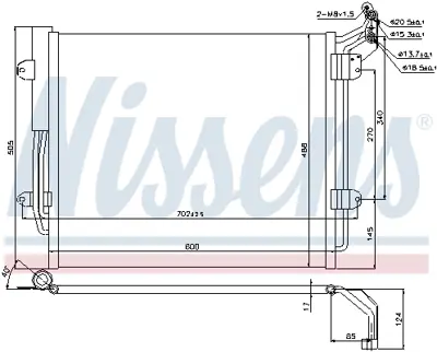 NISSENS 940256 Klıma Radyatoru 7N0820411C