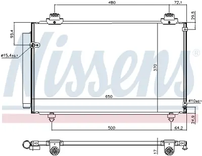 NISSENS 940708 Klıma Radyatoru 884500F100