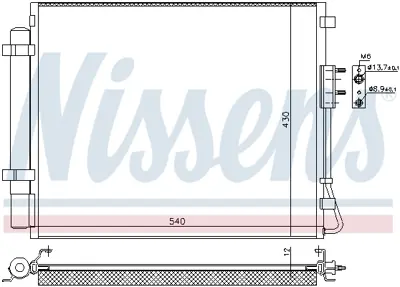NISSENS 940726 Klıma Radyatoru 97606C5050