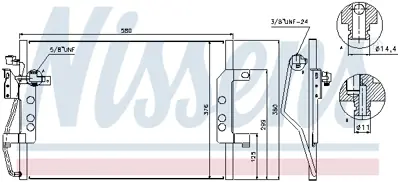 NISSENS 94613 Klıma Radyatoru Vaneo 414 02>05 A4145000054