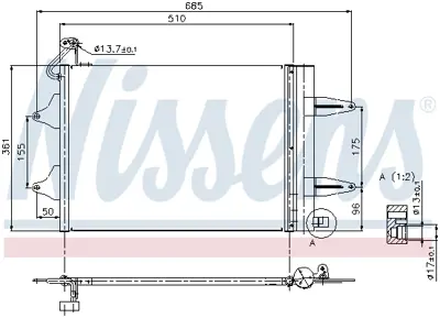 NISSENS 94628 Klıma Radyatoru 6Q0820411K