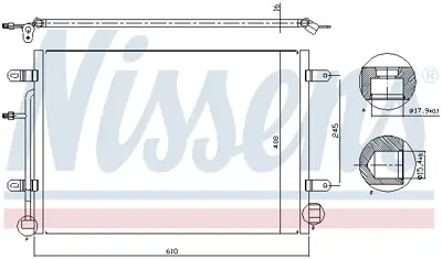 NISSENS 94851 Klıma Radyatoru  A4 A6 2.0 Tdı 00>04 Bpw Brd Bna Brf 8E0260401Q 8E0260403T