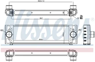NISSENS 96066 Turbo Intercooler Radyatoru Ford Transıt 2.2 135 / 140ps 11> 3.2 200ps Tdcı 06=> 8C169L440BB
