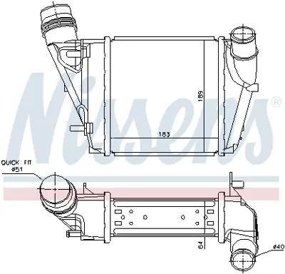 NISSENS 96410 Turbo Radyatoru 8200369311