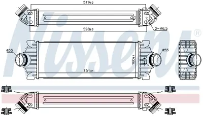 NISSENS 96486 Turbo Intercooler Radyator Transıt V347 11>14 V362 14 /> Custom 12 /> 2,2tdcı 155ps Arkadan Ceker CC119L440BF