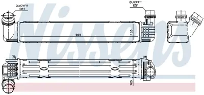 NISSENS 96543 Turbo Radyatoru 144969107R