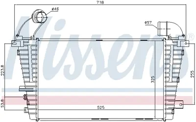 NISSENS 96590 Intercooler Turb0 Radyatoru Astra H Z17dtj Z17dtr 523×328,6×27 6302082