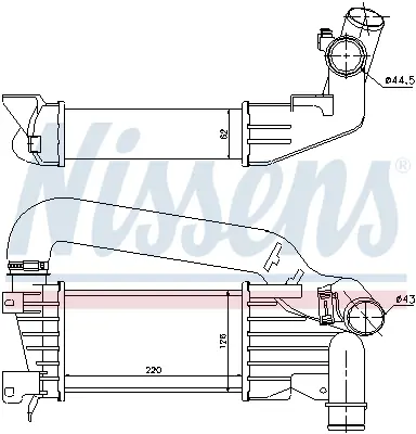 NISSENS 96592 Turbo Radyatoru Astra H Z17dth 93179039