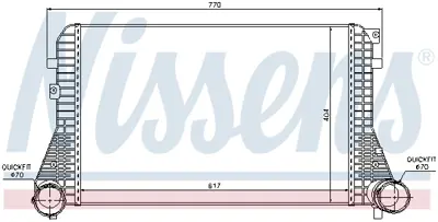 NISSENS 96610 Turbo Radyatoru Jetta 06>11 Passat 06>11 Cc 09>12 Tıguan 08>18 1.8 1.9 2.0tsı / Tdı Bzb Cgya Cdaa Cd 3C0145805R