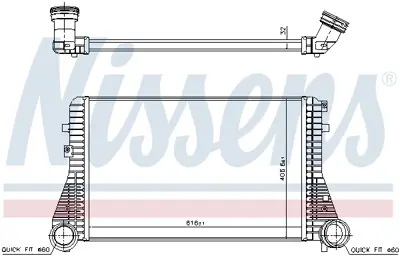 NISSENS 96715 Turbo Radyatoru Caddy Golf V Jetta A3 Leon Octavıa 1.8 Tfsı 1.9 Tdı 2.0 Tdı 2.0 Tfsı Intercooler 3C0145805P