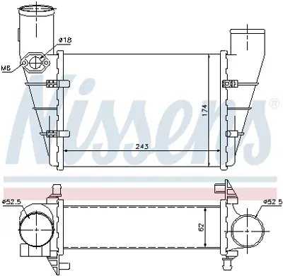 NISSENS 96896 Turbo Radyatoru (Intercooler) Passat A4 A6 1,8t 1,9tdı 00>05 58145805H